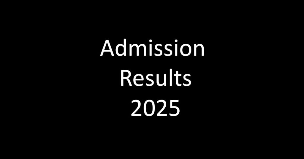 Admission Results 2025